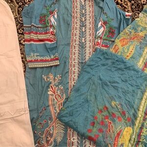 Embroidered Blue Ethnic Dress